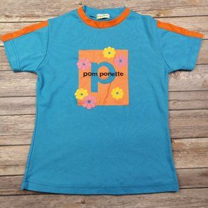 Frog Prince T Shirt Size 10 12 Pom Ponette Turquoise Orange Flower